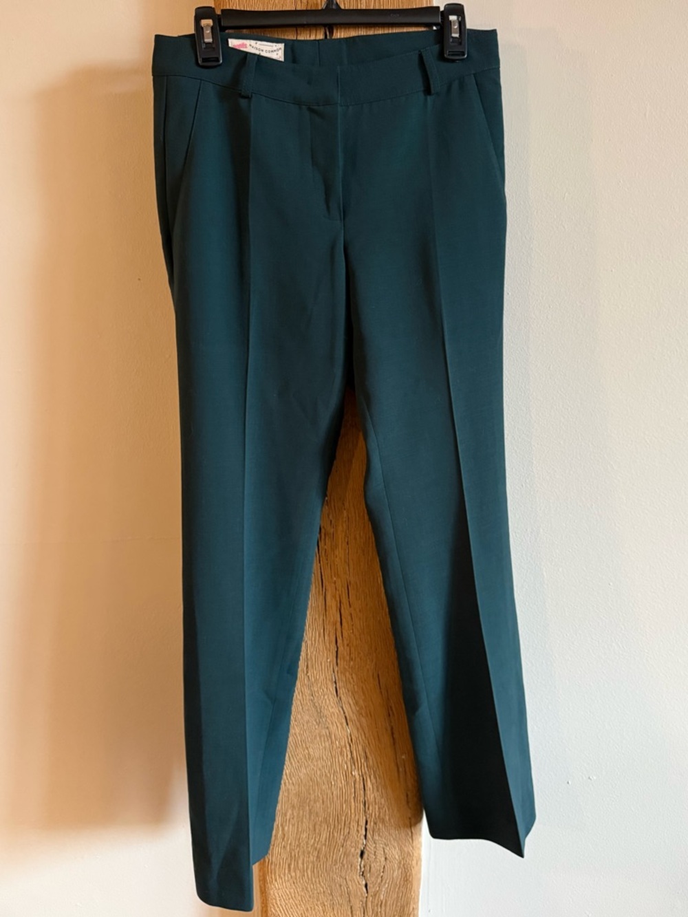 Maison Common Wool Mid-Rise Flare Dress Pants Teal Sz US 6